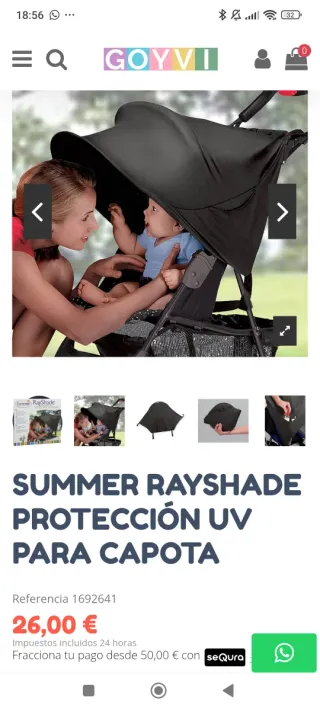 Capota SUMMER RAYSHADE UV