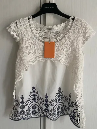 Blusa bambina pizzo Fun&Fun tg 10 anni