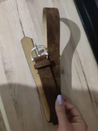 Cintura Uomo Camoscio Marrone