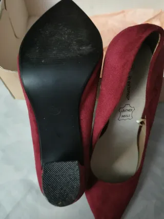 Zapatos de salón ante granate/burdeos