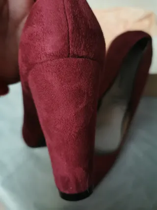 Zapatos de salón ante granate/burdeos