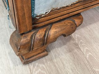 Sillón bajo Art Decó. Butaca descalzadora antigua