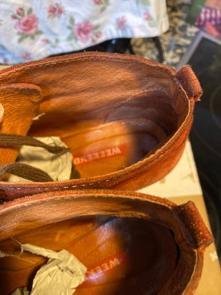 Botines de piel color marrón/naranja