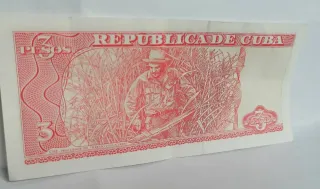 Billete y moneda cubana Che Guevara
