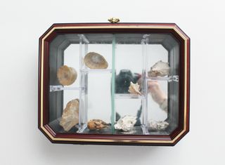 Vetrina Vintage in Legno con Specchio