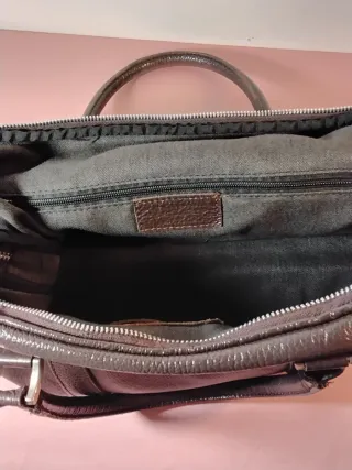 Borsa cartella Marta Marzotto in pelle marrone