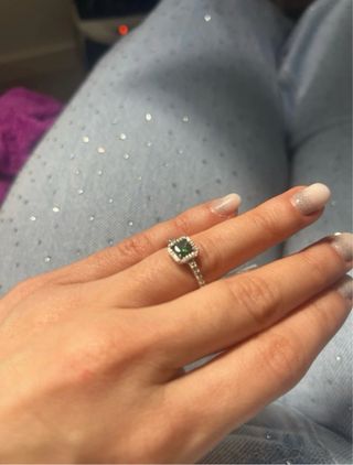 Anillo Plata Circonitas Piedra Verde