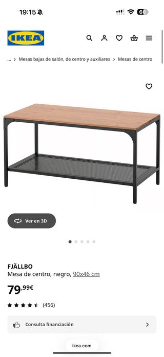 Mesa de centro madera y metal