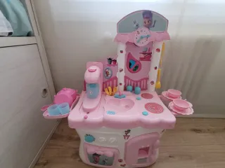 Cocina Juguete Bebés Llorones Rosa