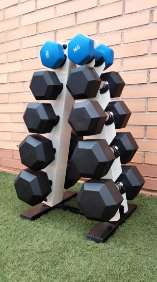 Soporte para 10 mancuernas. Nuevo.