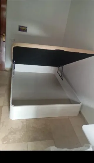 Canapé cama individual blanco y negro