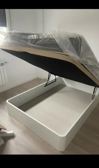 Canapé cama individual blanco y negro