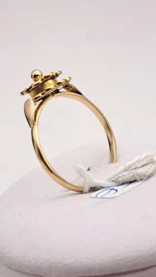 Anillo Oro 18k Flor Filigrana