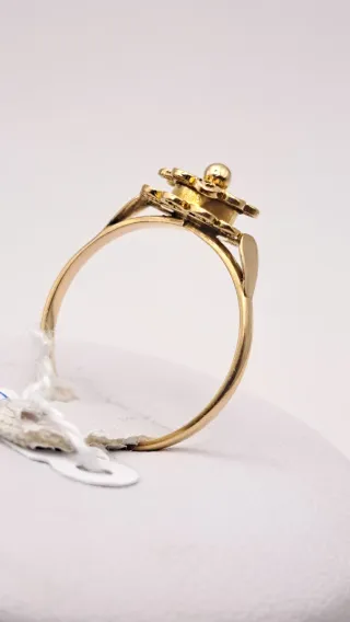 Anillo Oro 18k Flor Filigrana