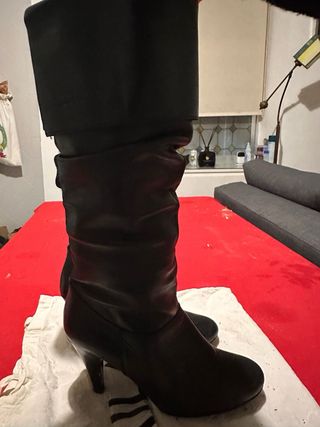 Botas Mustang Negras Piel Talla 36