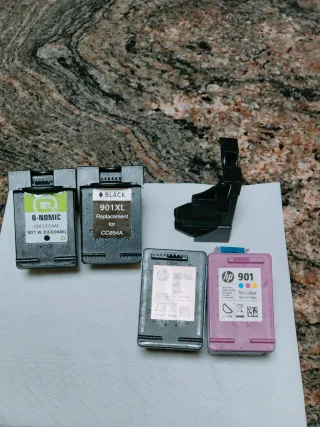 Cartuchos HP 901XL y 901 negros y color