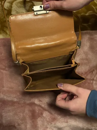 Bolso de piel cuero mujer marrón