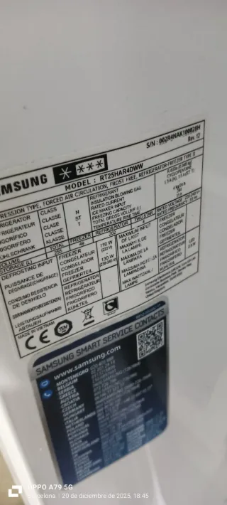 Nevera Samsung No Frost A+ 163 x 56 x 70