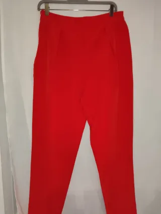 Traje de chaqueta rojo mujer