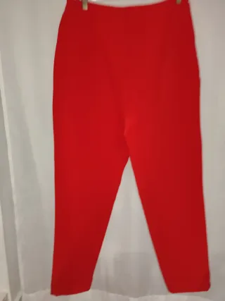Traje de chaqueta rojo mujer