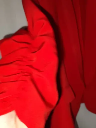 Traje de chaqueta rojo mujer