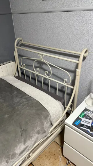 Cama Diván Metálica Blanca