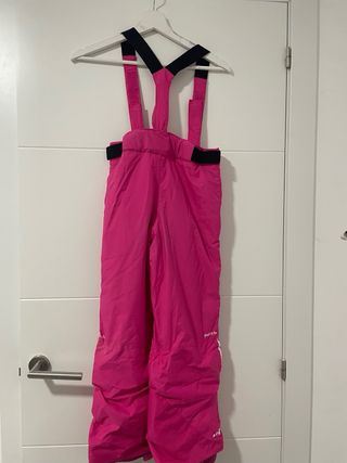Pantaloncini da sci rosa con bretelle Decathlon