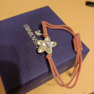 Pulsera Swarovski Estrella Rosa y Plata