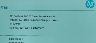 HP ProDesk 400 G7 - i5 10th Gen