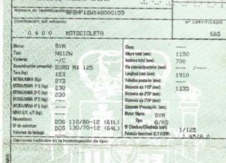 Sym 100862 caballete euro mx 125