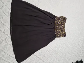 Vestido fiesta negro con chaqueta corta