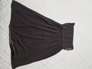 Vestido fiesta negro con chaqueta corta