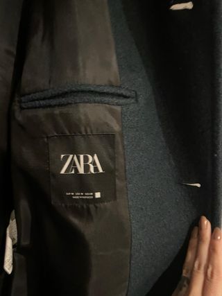 Abrigo Zara Verde Oscuro Talla M