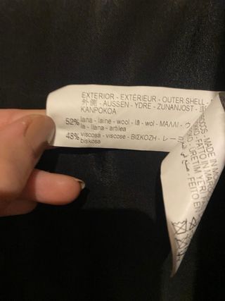 Abrigo Zara Verde Oscuro Talla M