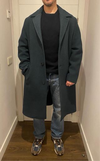 Abrigo Zara Verde Oscuro Talla M