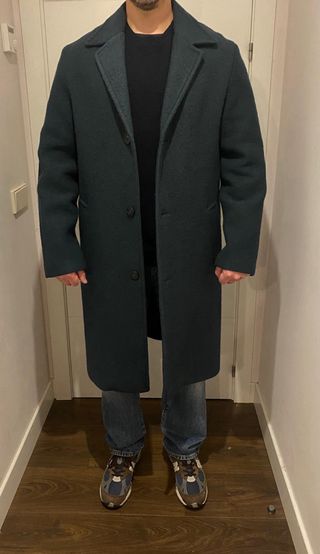 Abrigo Zara Verde Oscuro Talla M