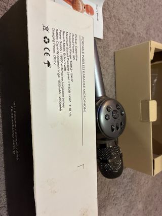 Micrófono Karaoke Rosa y Plateado