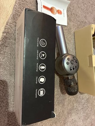 Micrófono Karaoke Rosa y Plateado