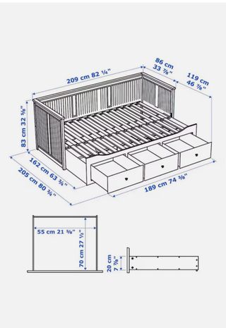 Cama nido Ikea Hemnes con colchones