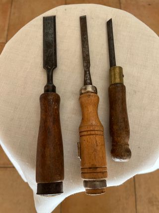 3 Formones Carpintero (2cm y 1cm)