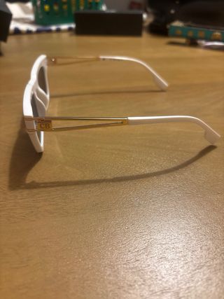 Occhiali da sole CB bianchi e dorati