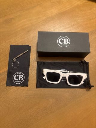 Occhiali da sole CB bianchi e dorati