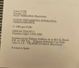 Nuevo Testamento interlineal griego-español