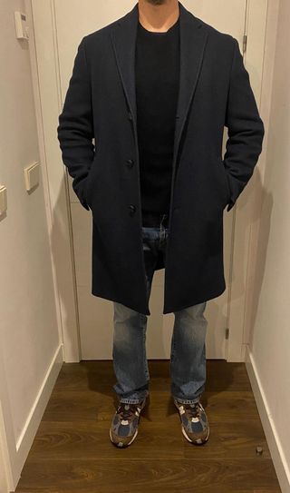 Abrigo Massimo Dutti Forro Desmontable Azul