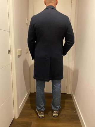 Abrigo Massimo Dutti Forro Desmontable Azul