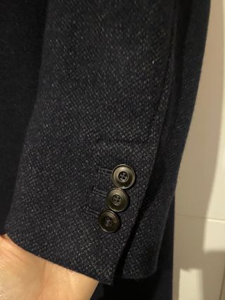 Abrigo Massimo Dutti Forro Desmontable Azul