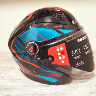 Casco Jet Infinity II C Urus Azul Rojo Negro