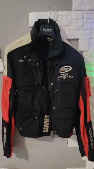 Giubbotto moto Suomy nero/rosso