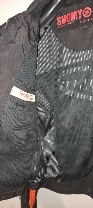 Giubbotto moto Suomy nero/rosso