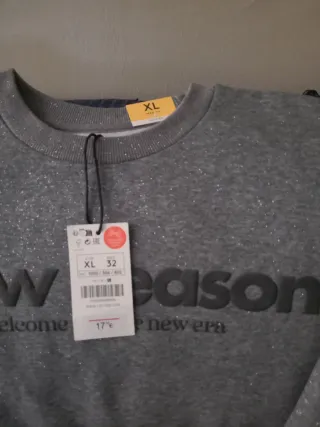 Sudadera Gris New Season Talla XL